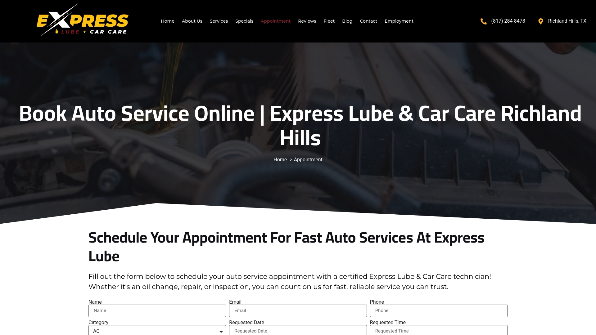https://www.expressluberichlandhills.com/appointment/