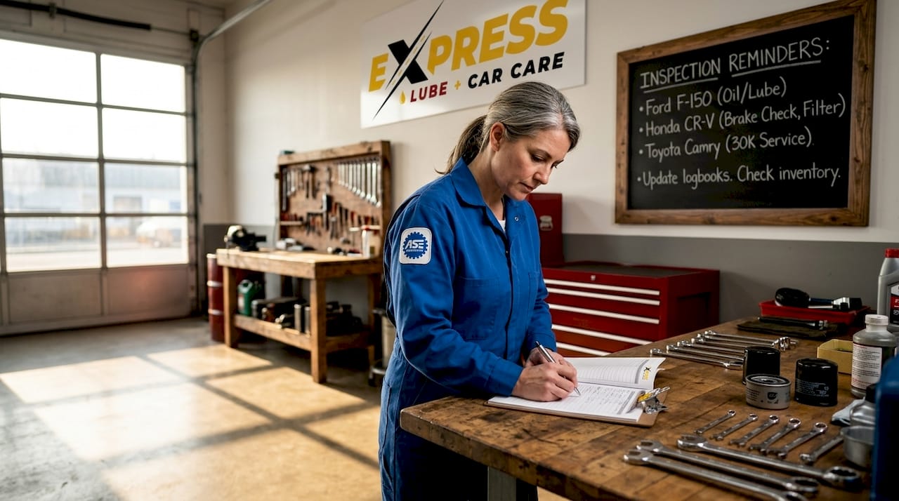 Certified mechanic updating service documentation