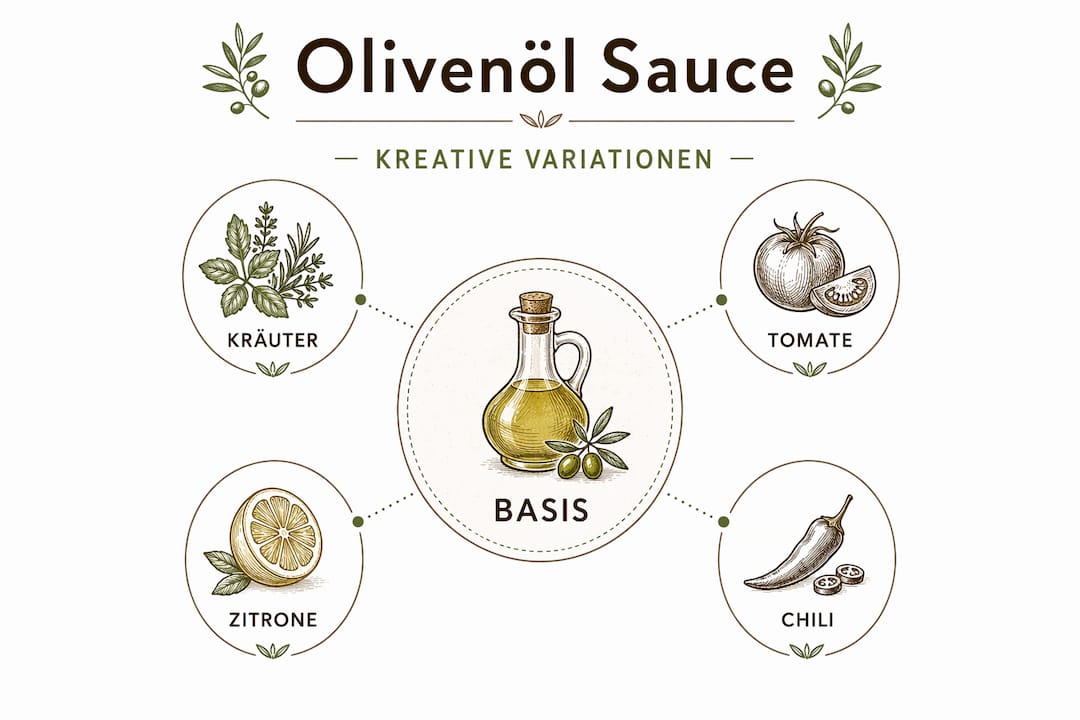 Infografik: Raffinierte Pasta-Saucen mit Olivenöl – kreative Rezeptideen