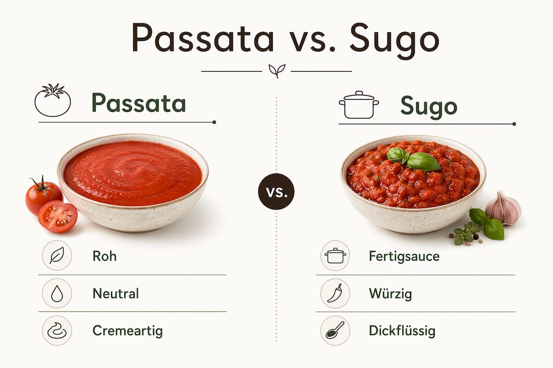 Infografik: Passata oder Sugo – worin liegt der Unterschied?