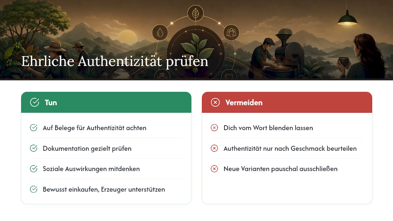 Warum ehrliche Authentizität mehr zählt als das Etikett — Übersichtsdiagramm