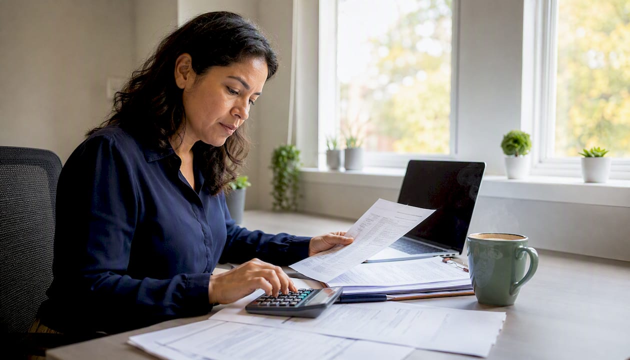 Woman calculating rental property depreciation