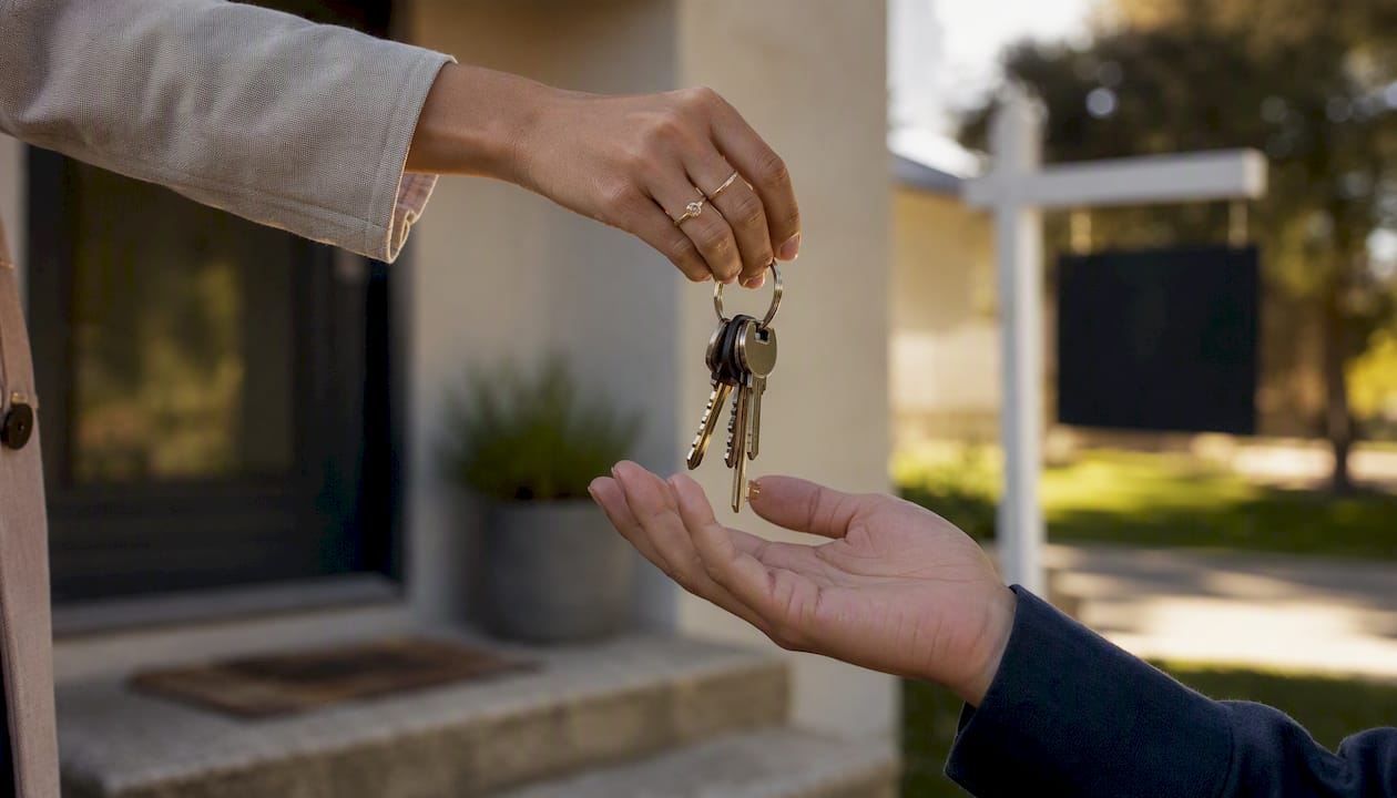 Handing over property keys outside ahouse