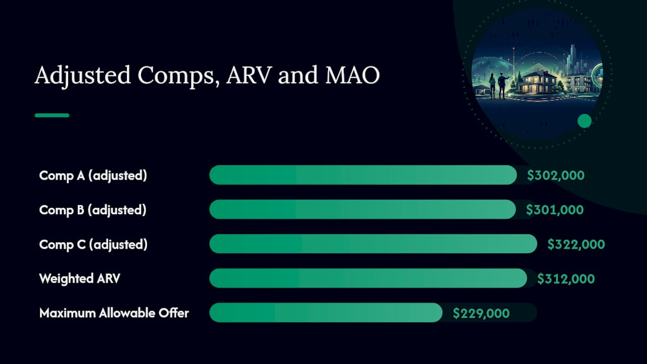 Worked Example: Comps To ARV To MAO — overview diagram