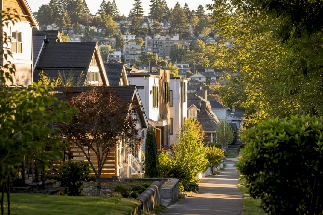 Different residential neighborhoods showing rental market variety