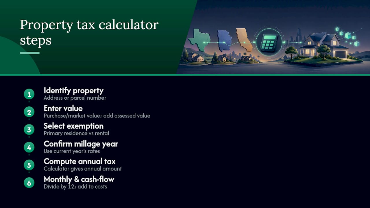 How to Estimate Property Tax With a Calculator, Step by Step — overview diagram