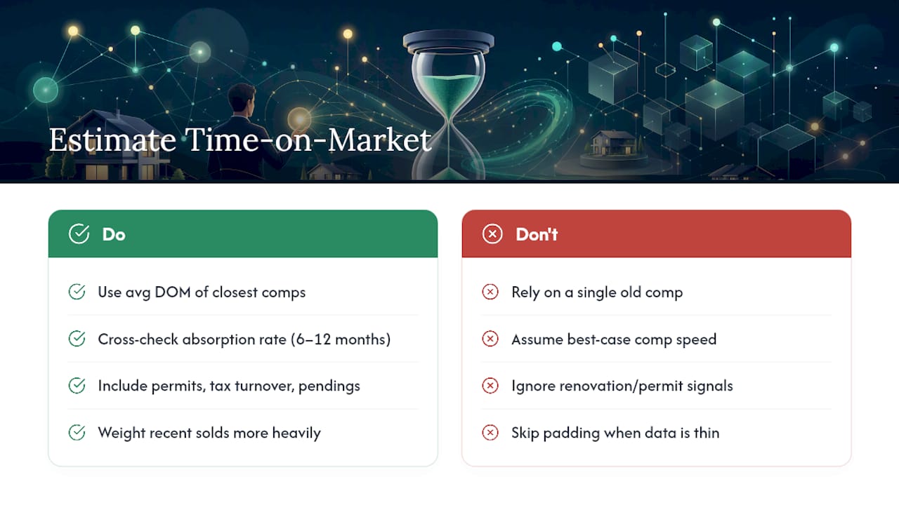 How Do You Estimate Time-on-Market for an Off Market Deal? — overview diagram