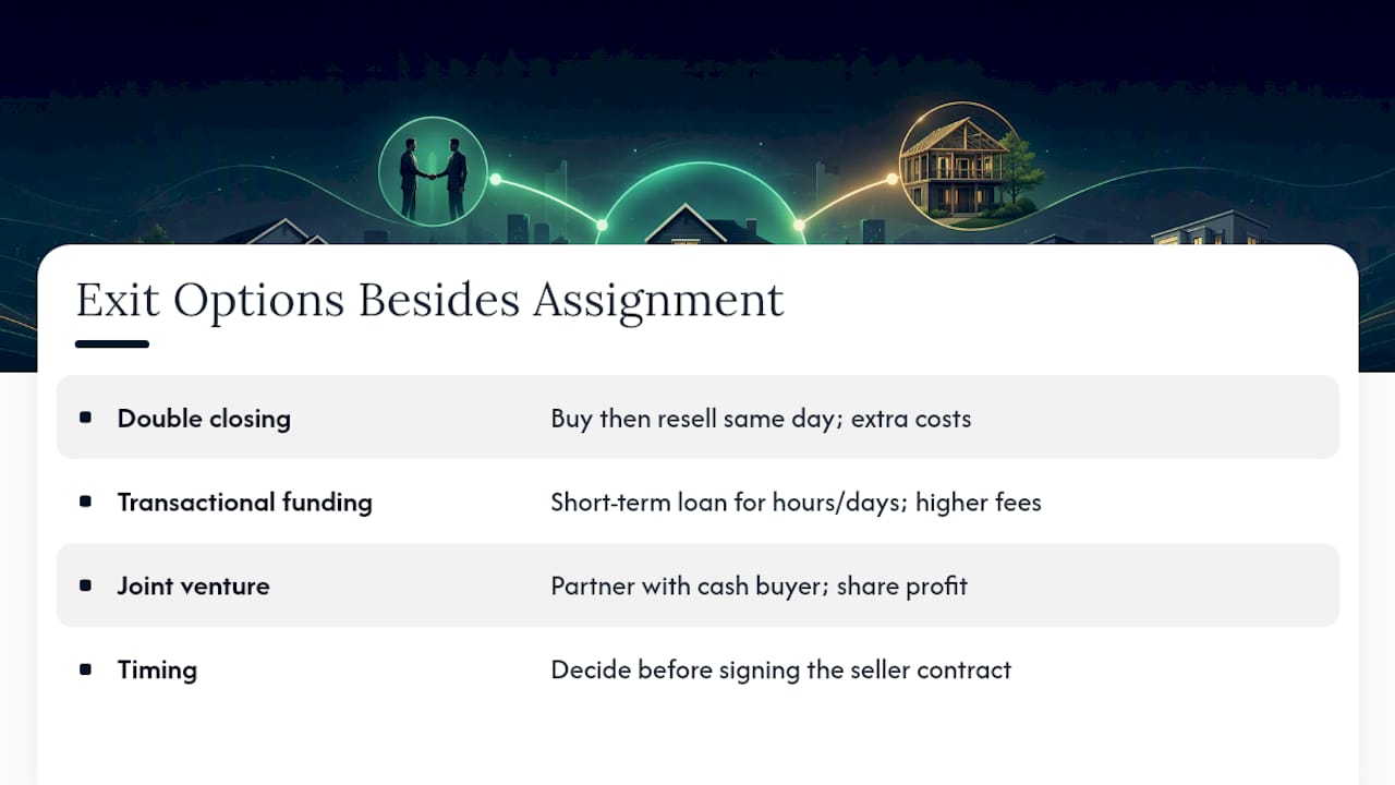 What Are Your Exit Options Besides Assigning the Contract? — overview diagram