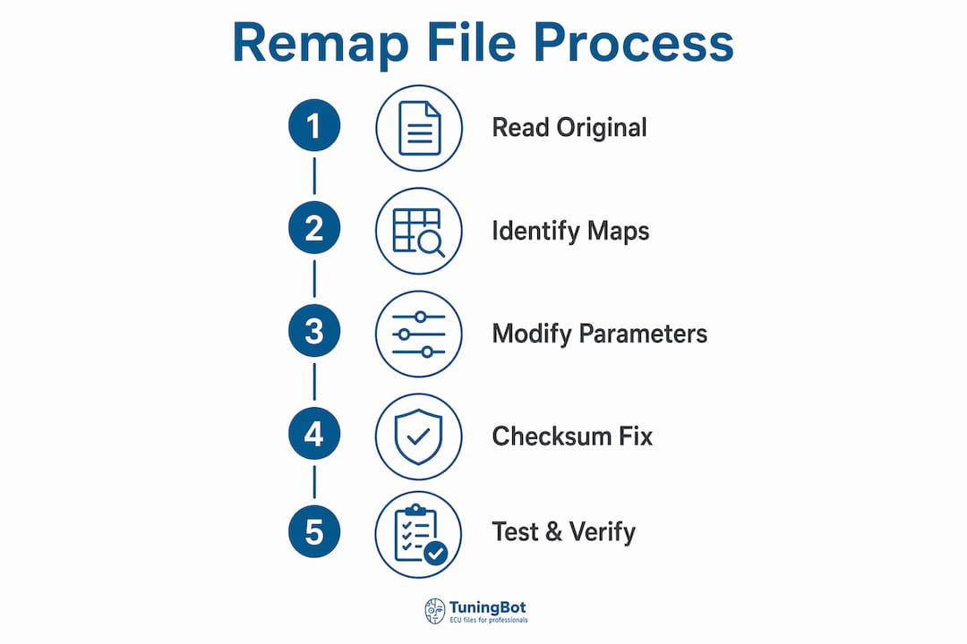 Infographic Showing Remap File Process Steps