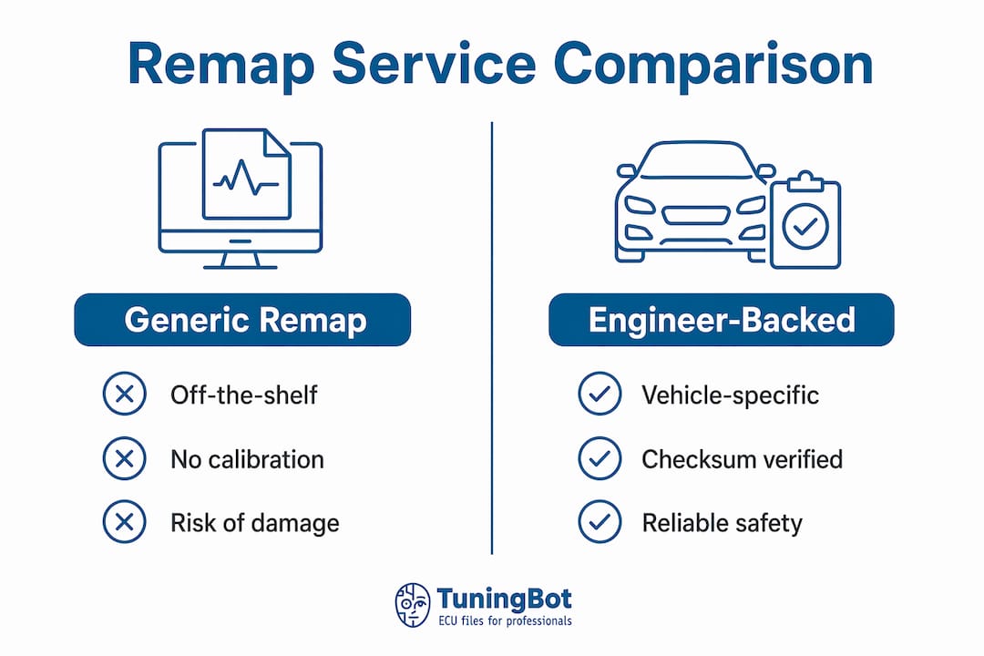 Infographic Comparing Generic And Engineer-Backed Remap