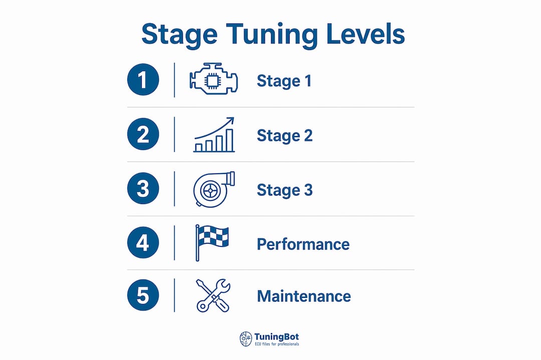 Infographic Illustrating Stage Tuning Levels In A Vertical Flow