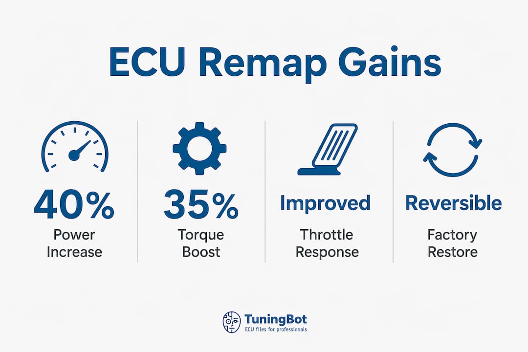 Infographic Showing Key Ecu Remapping Performance Benefits