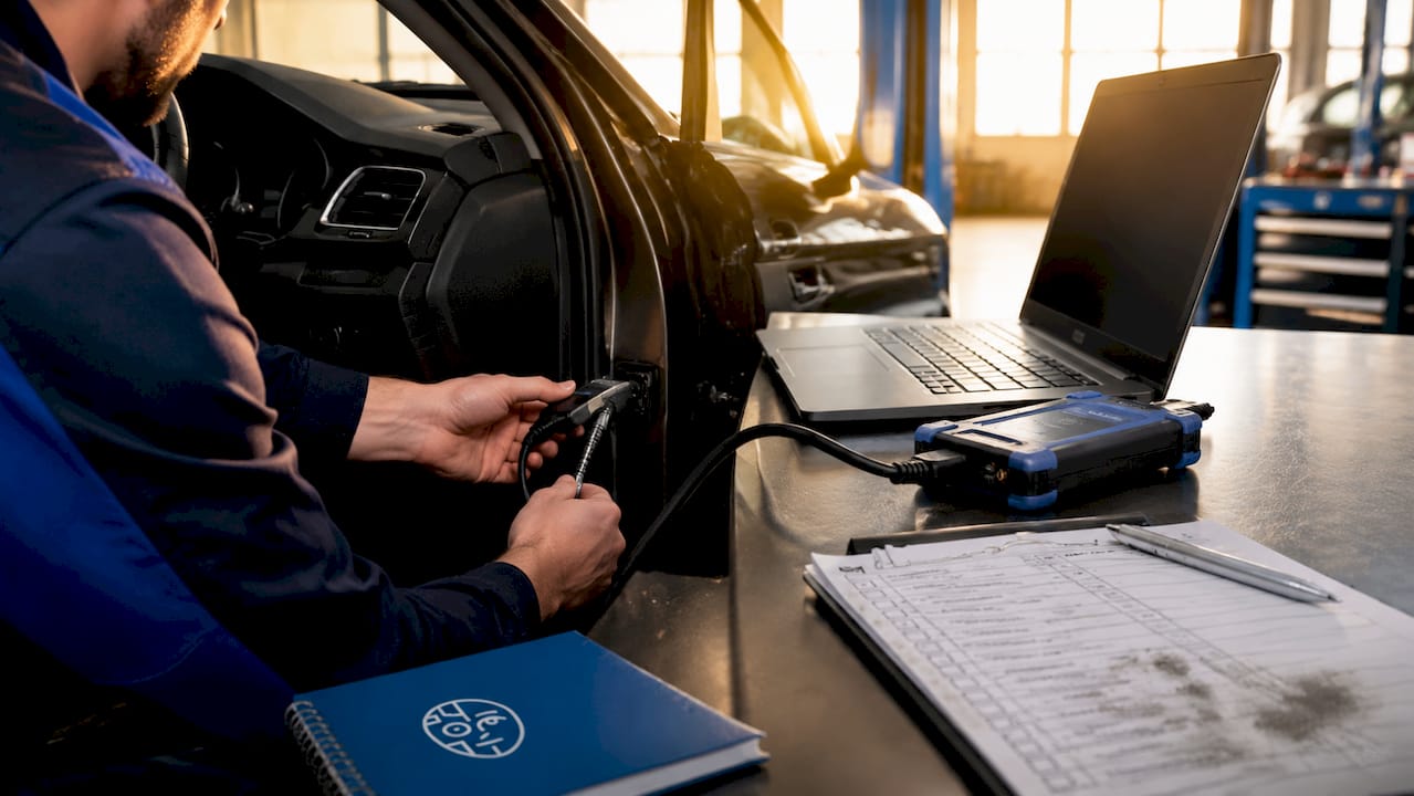 Dsg Tuning Explained: Performance Gains And How It Works Hands Connecting Laptop For Dsg Tcu Remapping