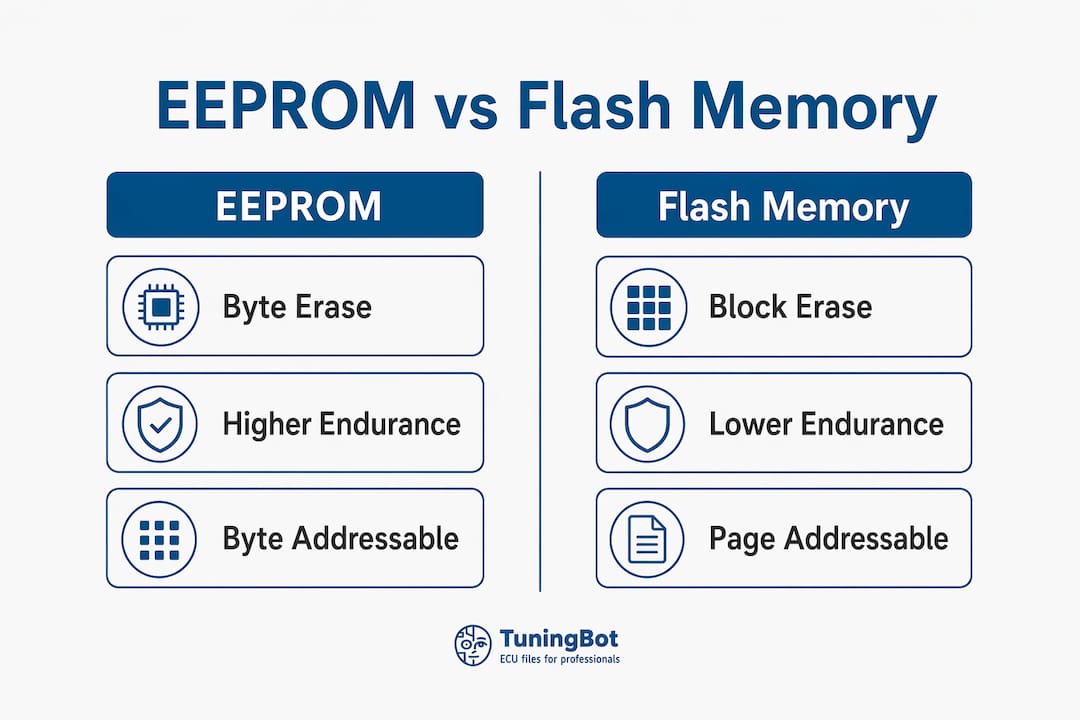 Eeprom In Ecu Compared With Flash Memory