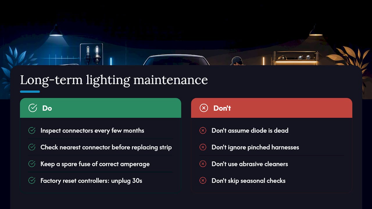 How Do You Keep Installed Lighting Working Long Term? — overview diagram