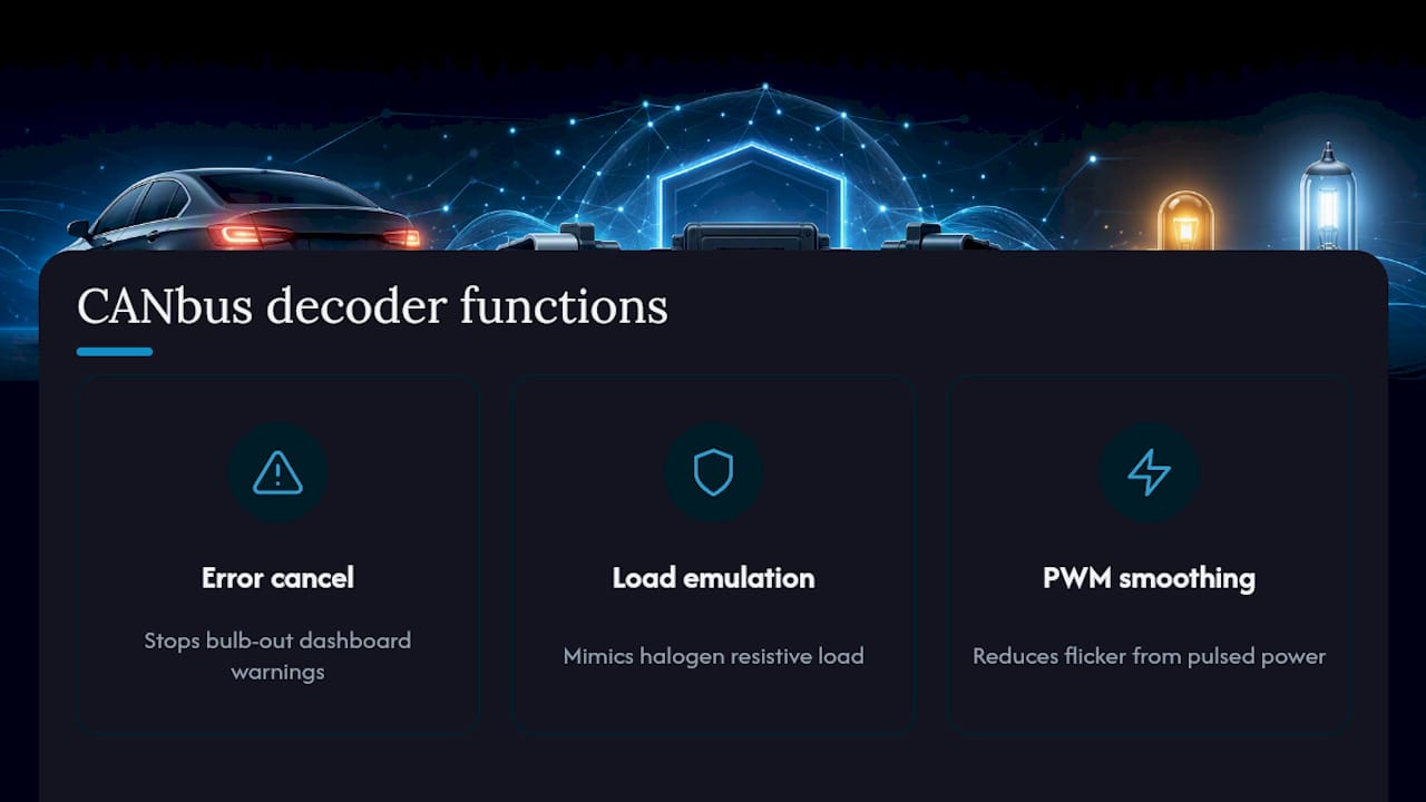 Three CANbus decoder functions