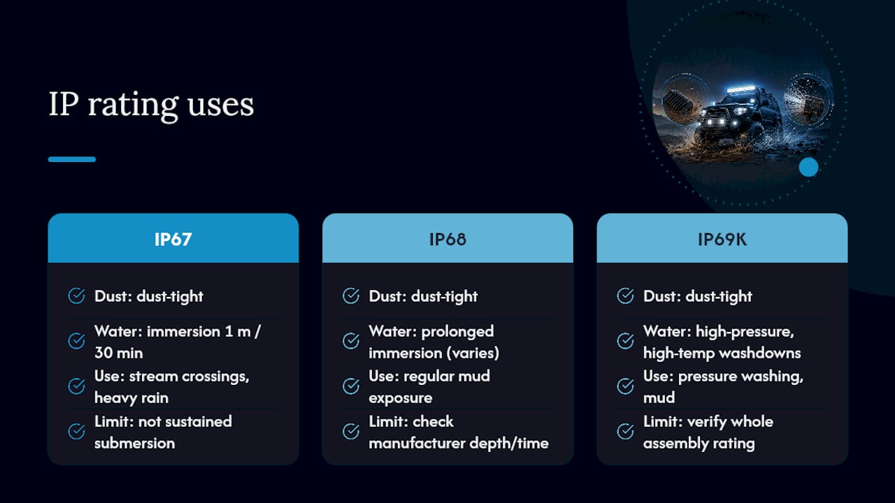 IP ratings and connector seal comparison
