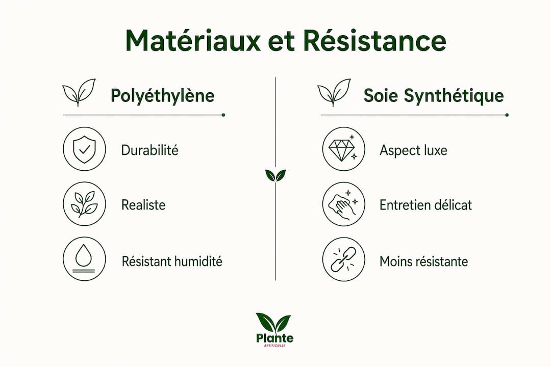 Infographie : quel matériau choisir pour vos fleurs artificielles ?