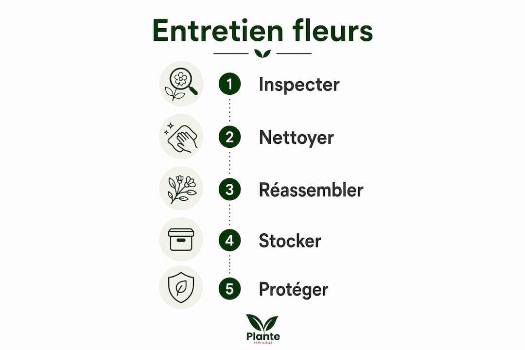 Guide illustré pour entretenir vos fleurs artificielles : les étapes essentielles