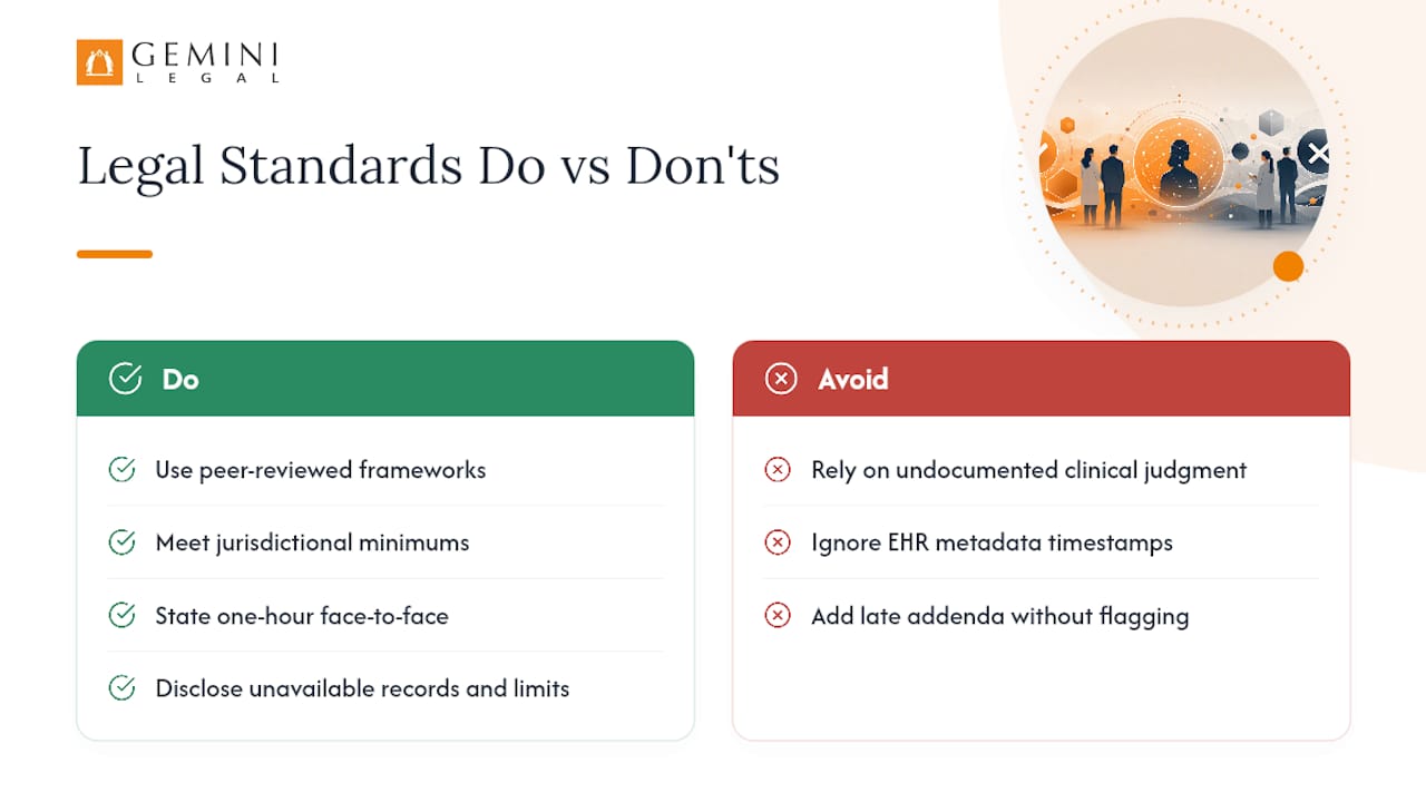 What Legal Standards Apply to Psychiatric Record Reviews: overview diagram