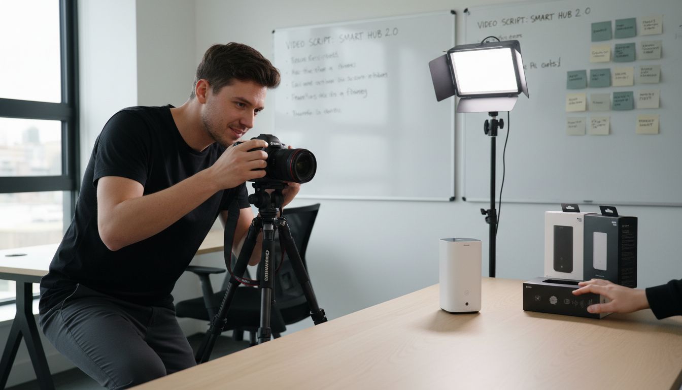 product video shoot workspace