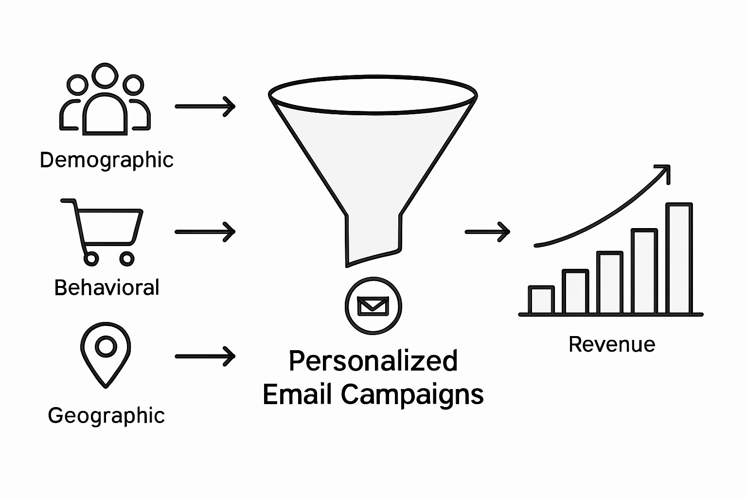 Infographic on email segmentation driving revenue