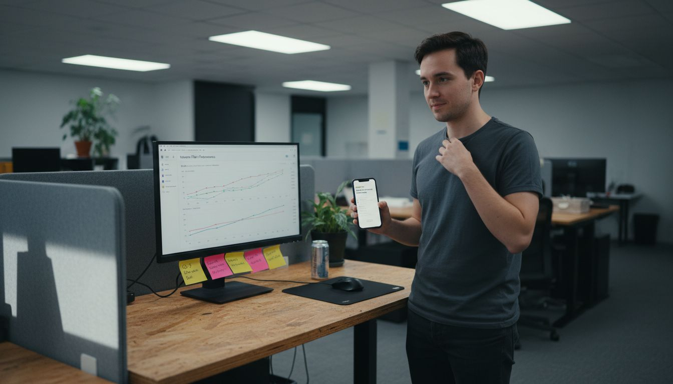 Marketer reviewing ecommerce email campaign analytics