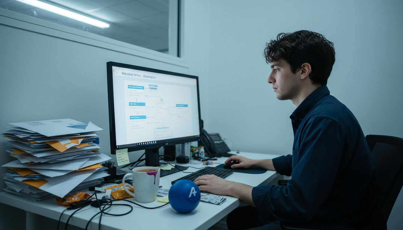 Marketer setting up email automation