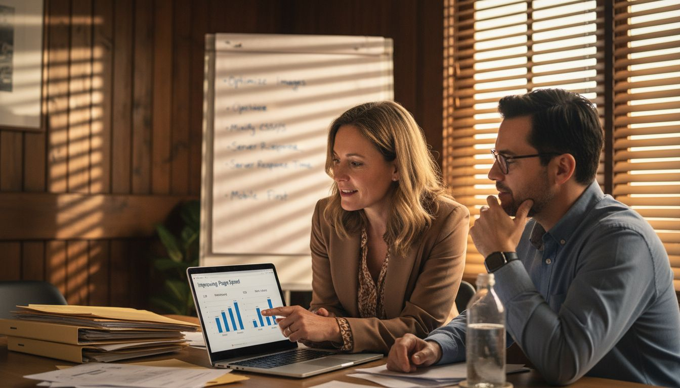 SEO consultant meeting on website improvements