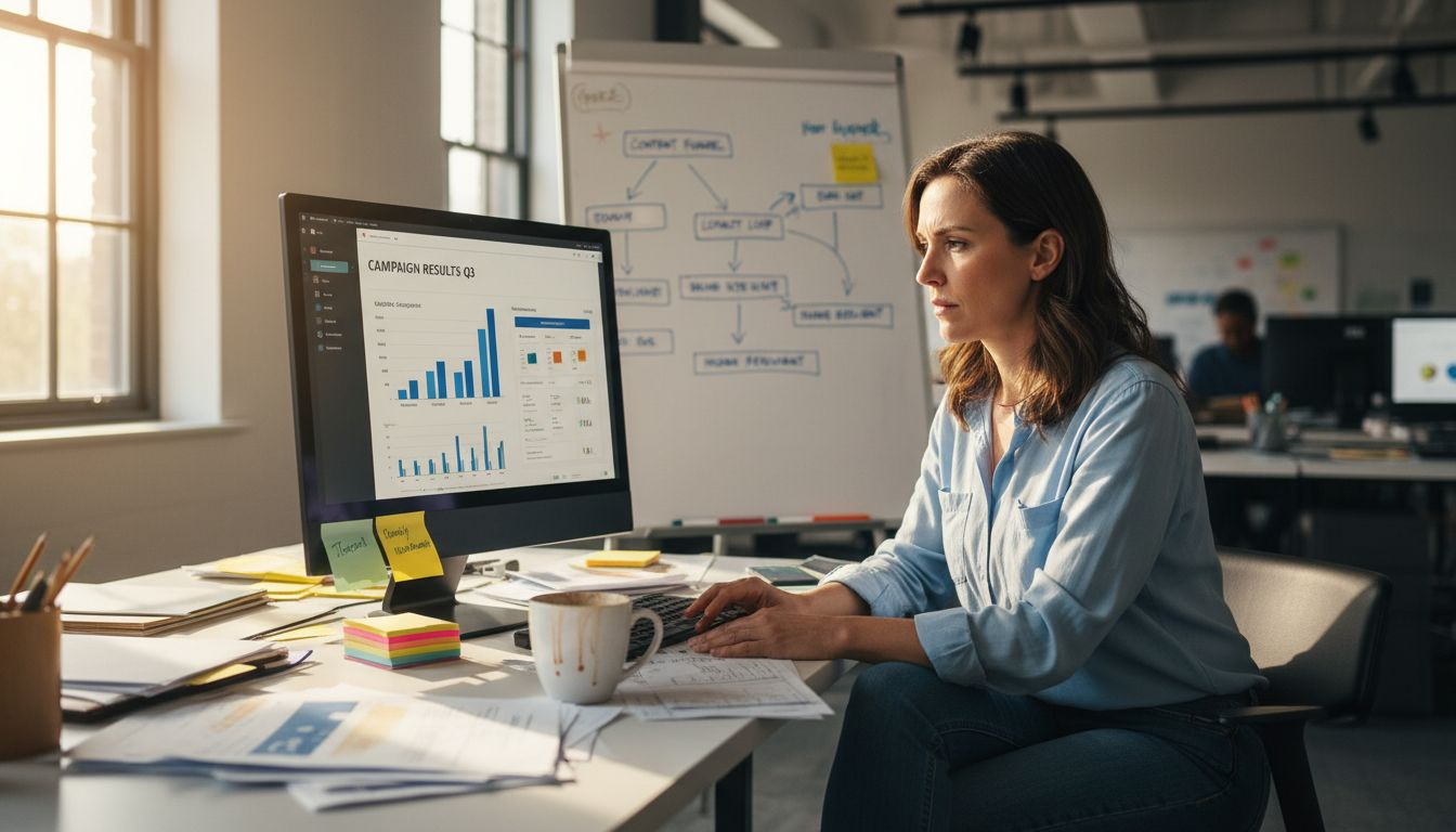 Marketing manager segmenting email campaigns