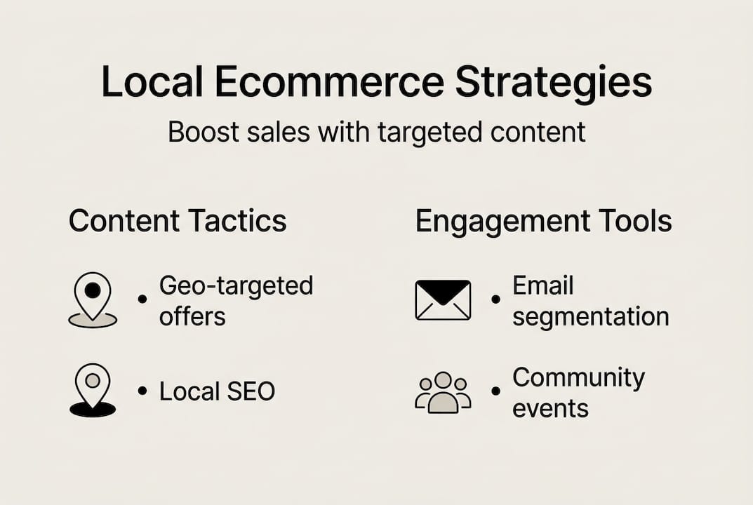 Infographic of local content marketing strategies
