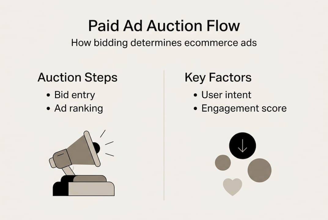 Infographic paid ad auction flow
