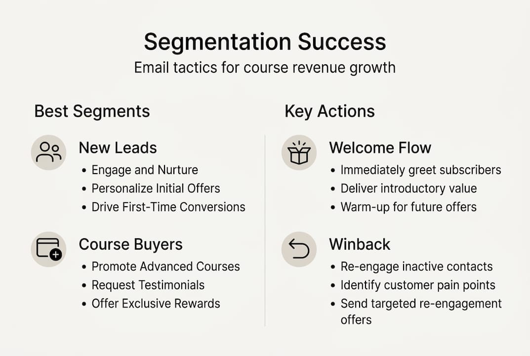 Infographic summarizing email segmentation strategies