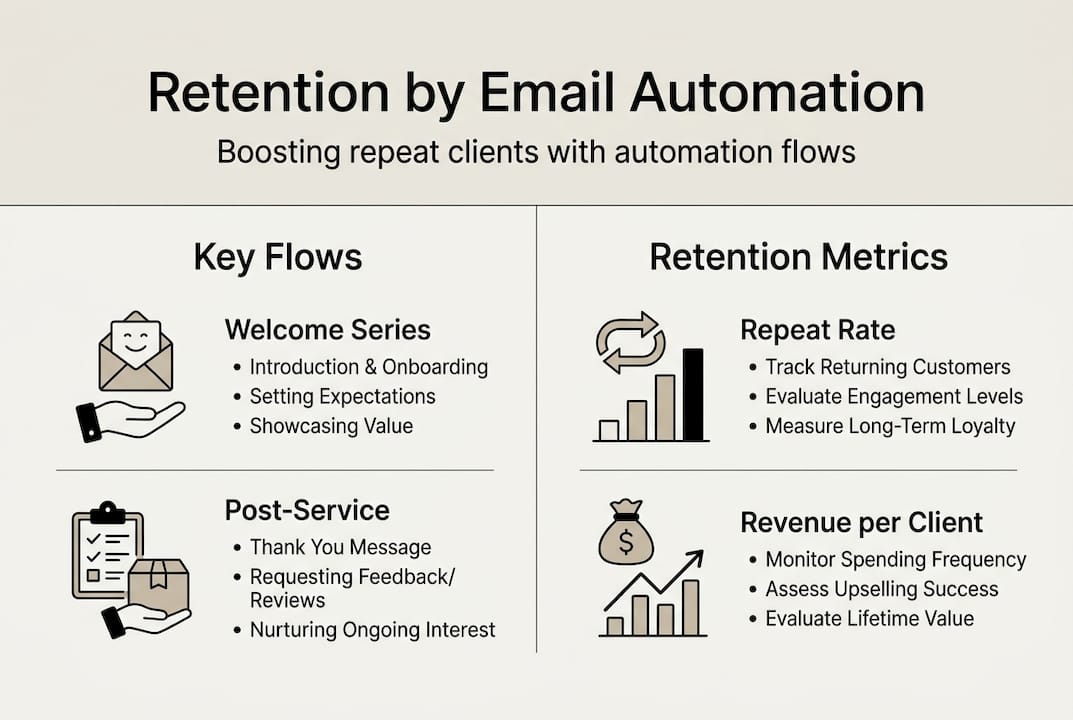 Infographic on automated email retention flows
