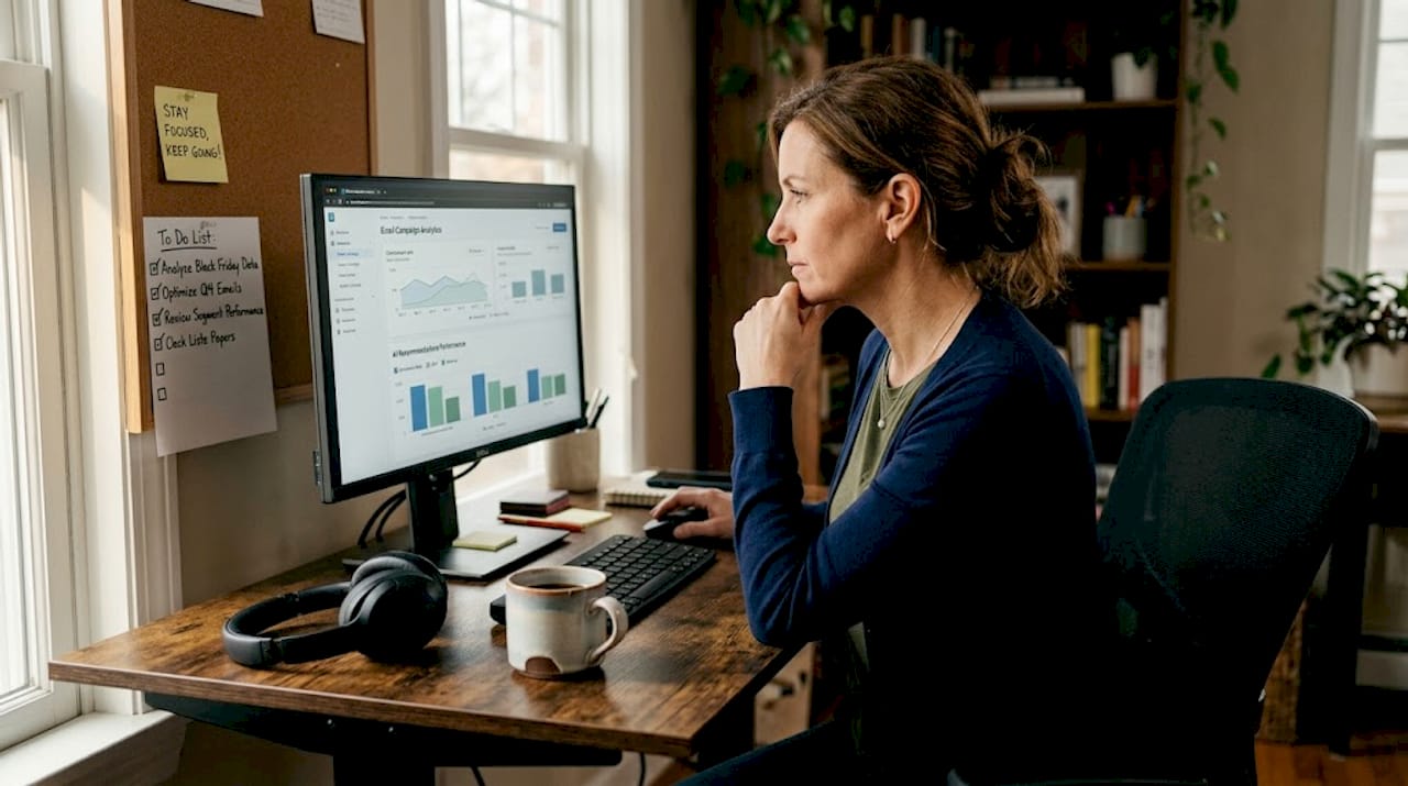 Ecommerce manager reviews AI email results