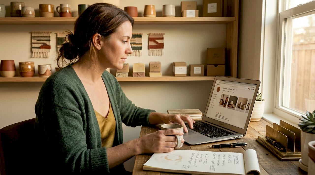 Person clicking through Instagram carousel posts