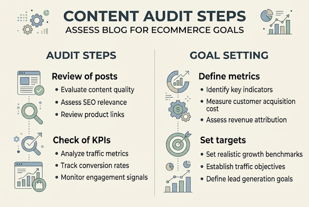 Infographic showing content audit process
