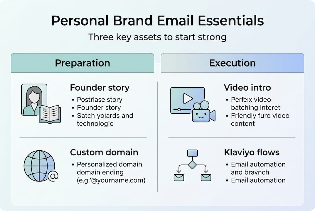 Infographic overview of personal brand email essentials