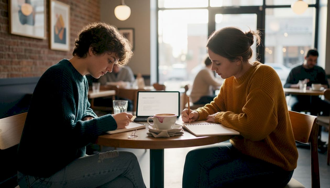 Colleagues brainstorming ecommerce blog ideas