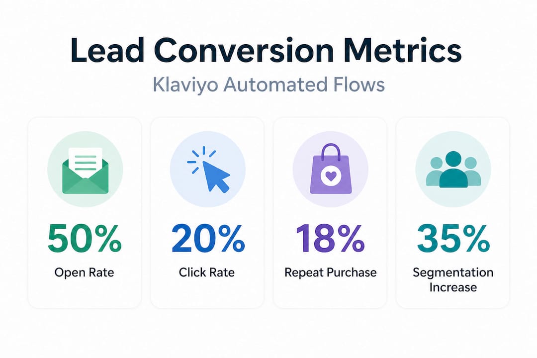 Infographic comparing key lead automation metrics