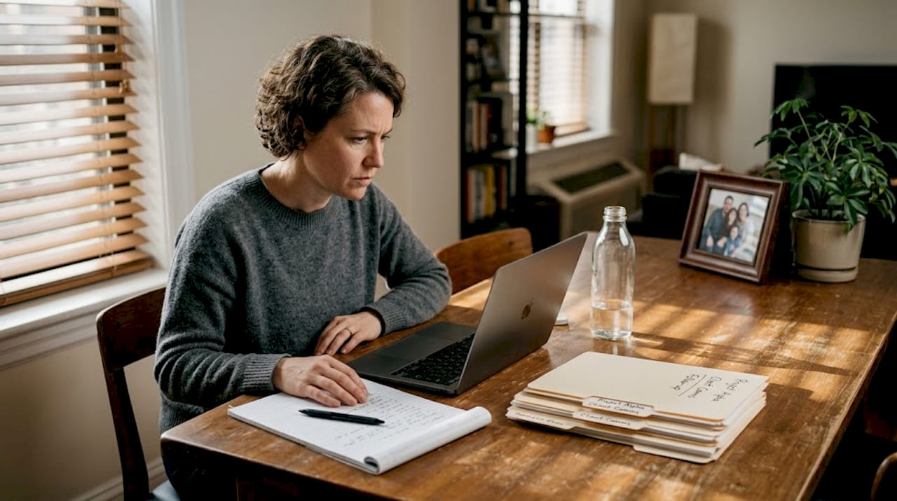Woman working on post-purchase email workflow