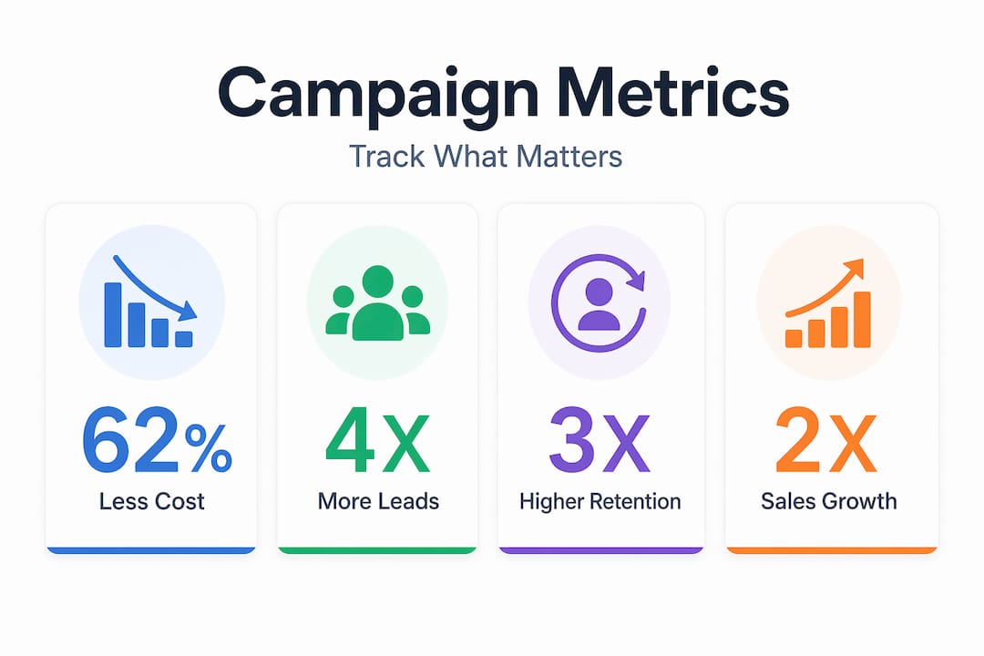 Infographic with key content marketing stats