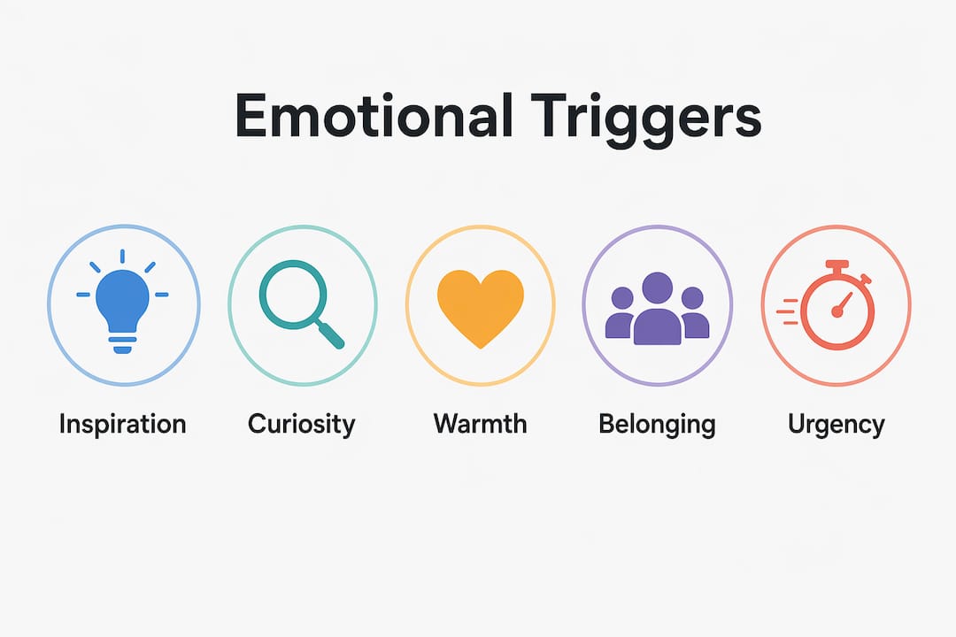 Infographic of emotional triggers in email marketing