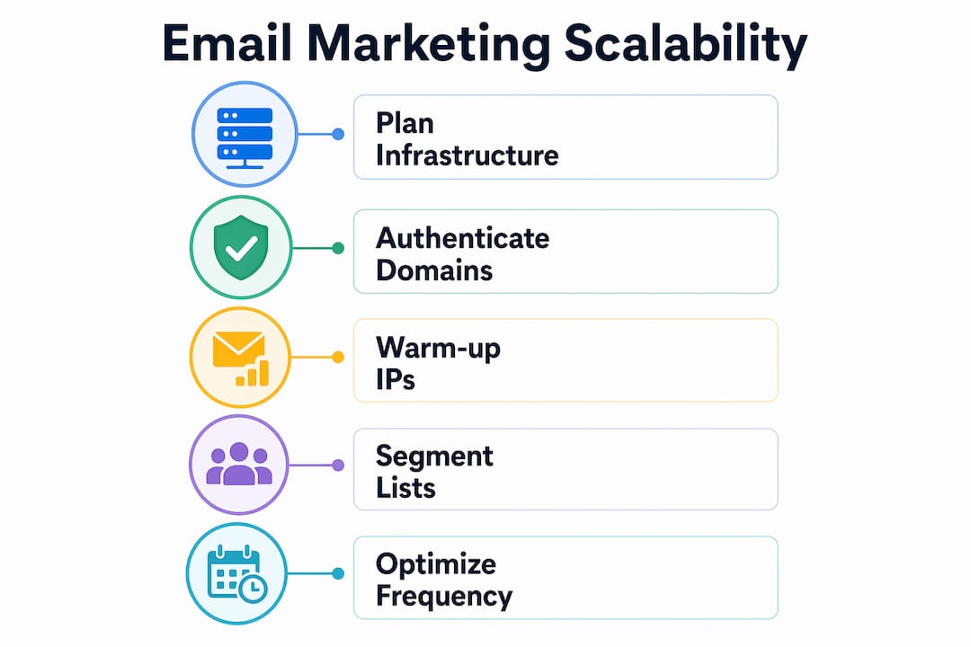 Infographic showing scalability steps
