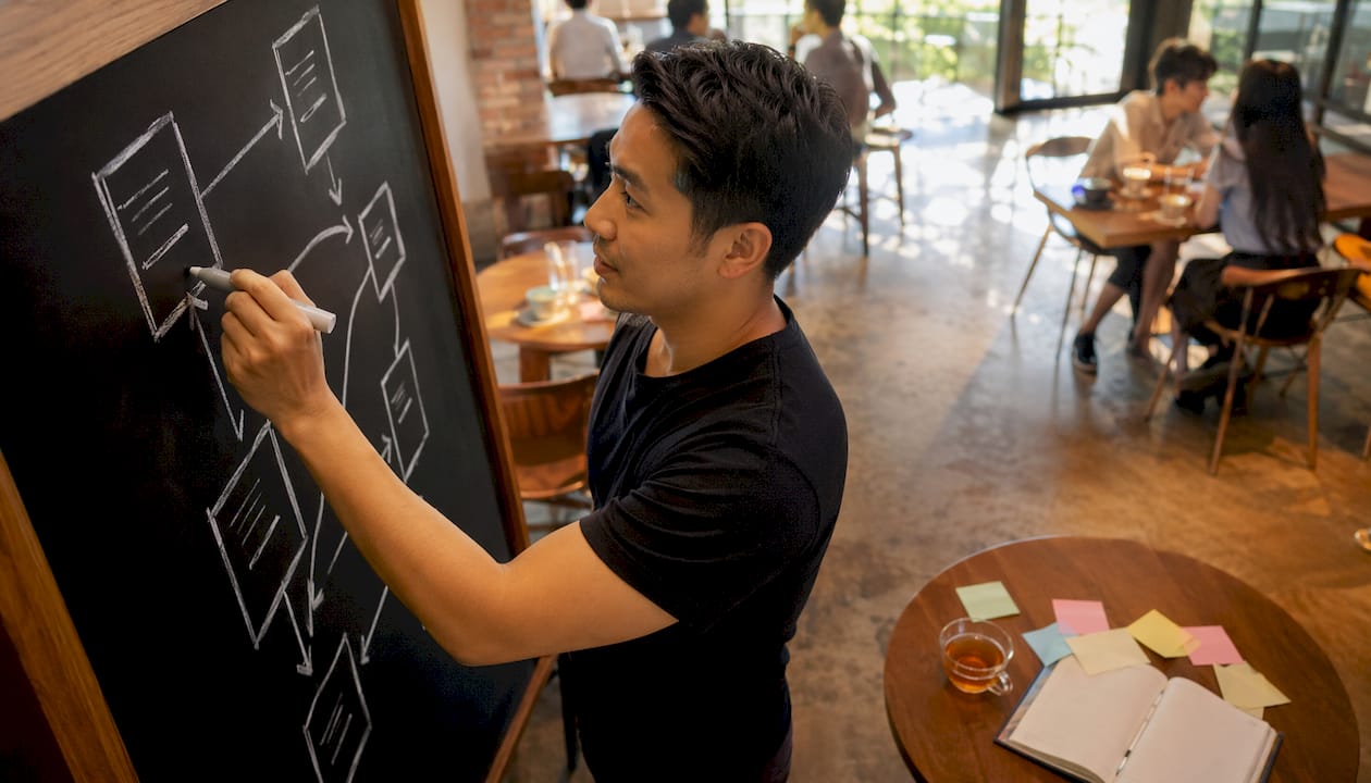 Man presenting email personalization strategy