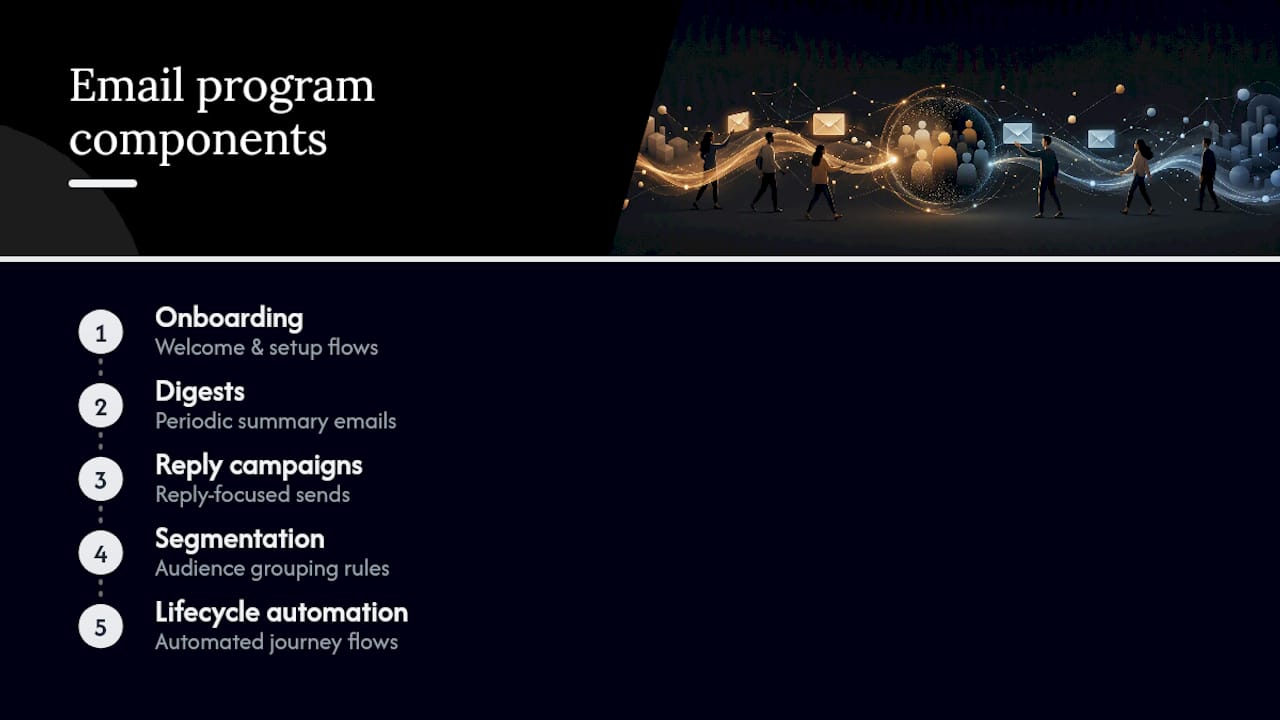 Five components of a community email playbook
