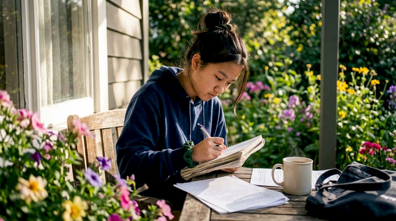 High school senior writing college essay