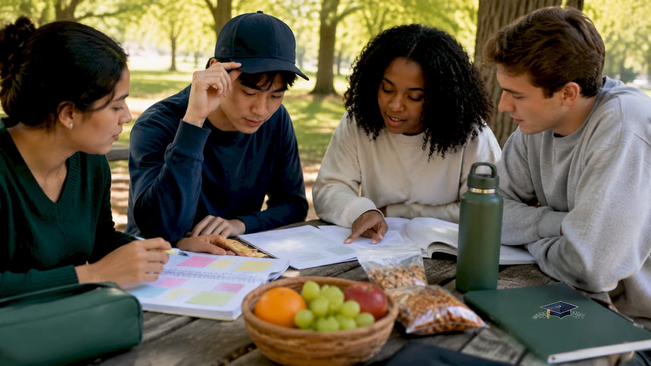 Close-up of hands reviewing Early Decision application materials
