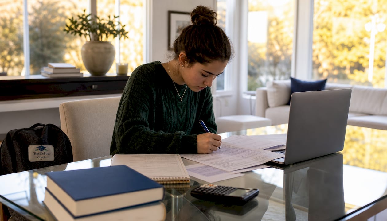Student preparing MIT application