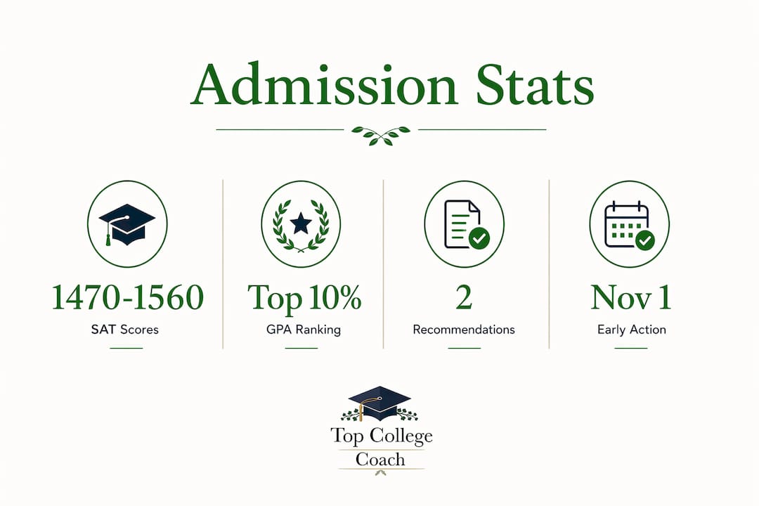 Infographic showing Yale admission key statistics